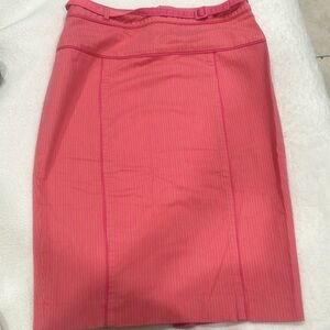 Express Design Women pink stripe Straight Pencil Knee Length Skirt Size 4 y2k